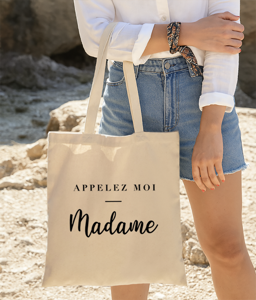 Tote Bag EVJF – “Appelez-moi Madame” – Cadeau Enterrement de Vie de Jeune Fille