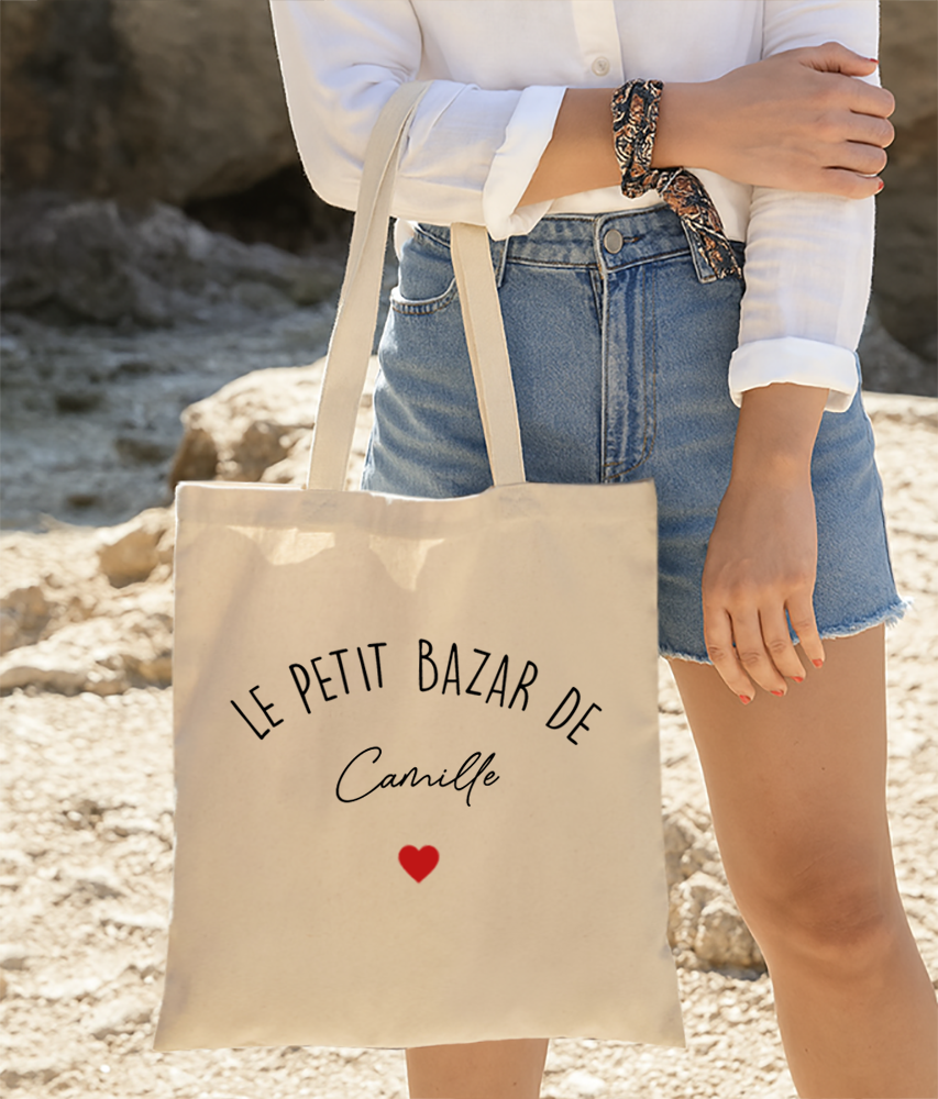 Tote Bag Petit Bazar Personnalisé - Idéal pour Cadeaux !