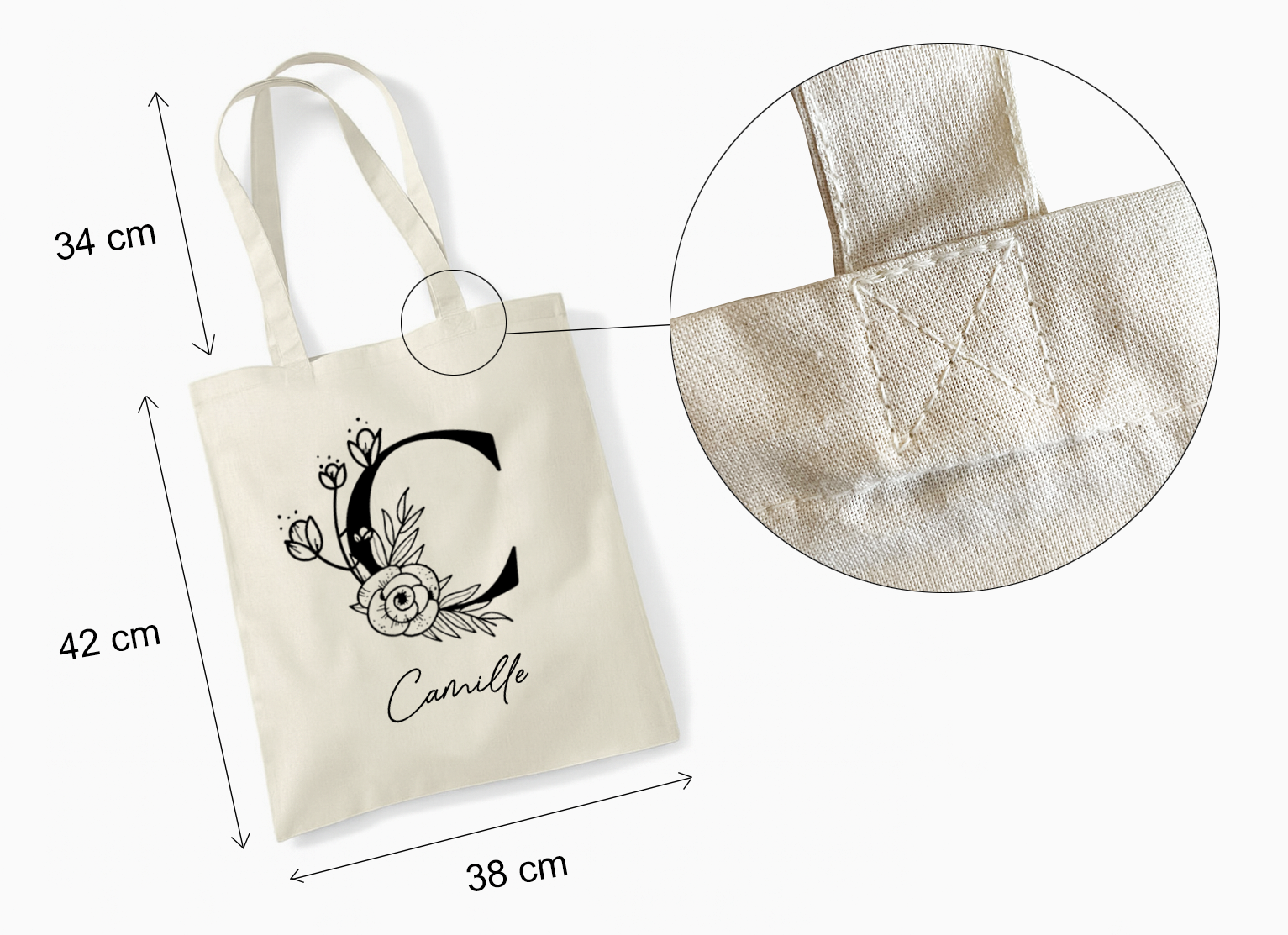 Tote Bag Prénom Personnalisé - Idéal pour Cadeaux !