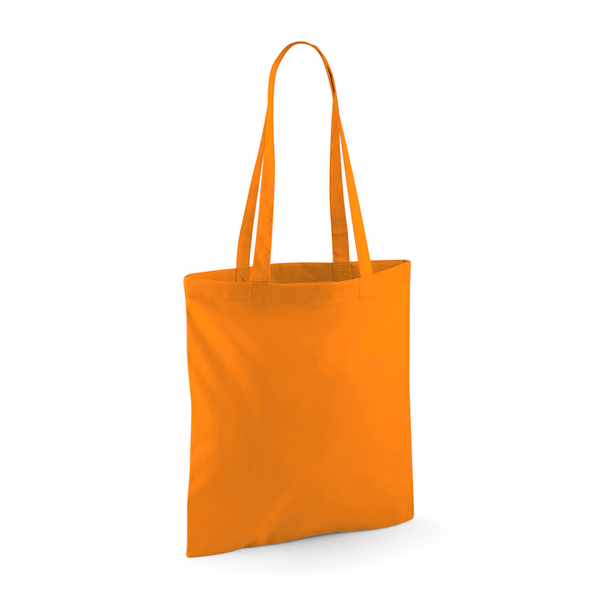 Lot de tote bags vierges oranges en coton 140 g/m² format 38x42 cm personnalisables
