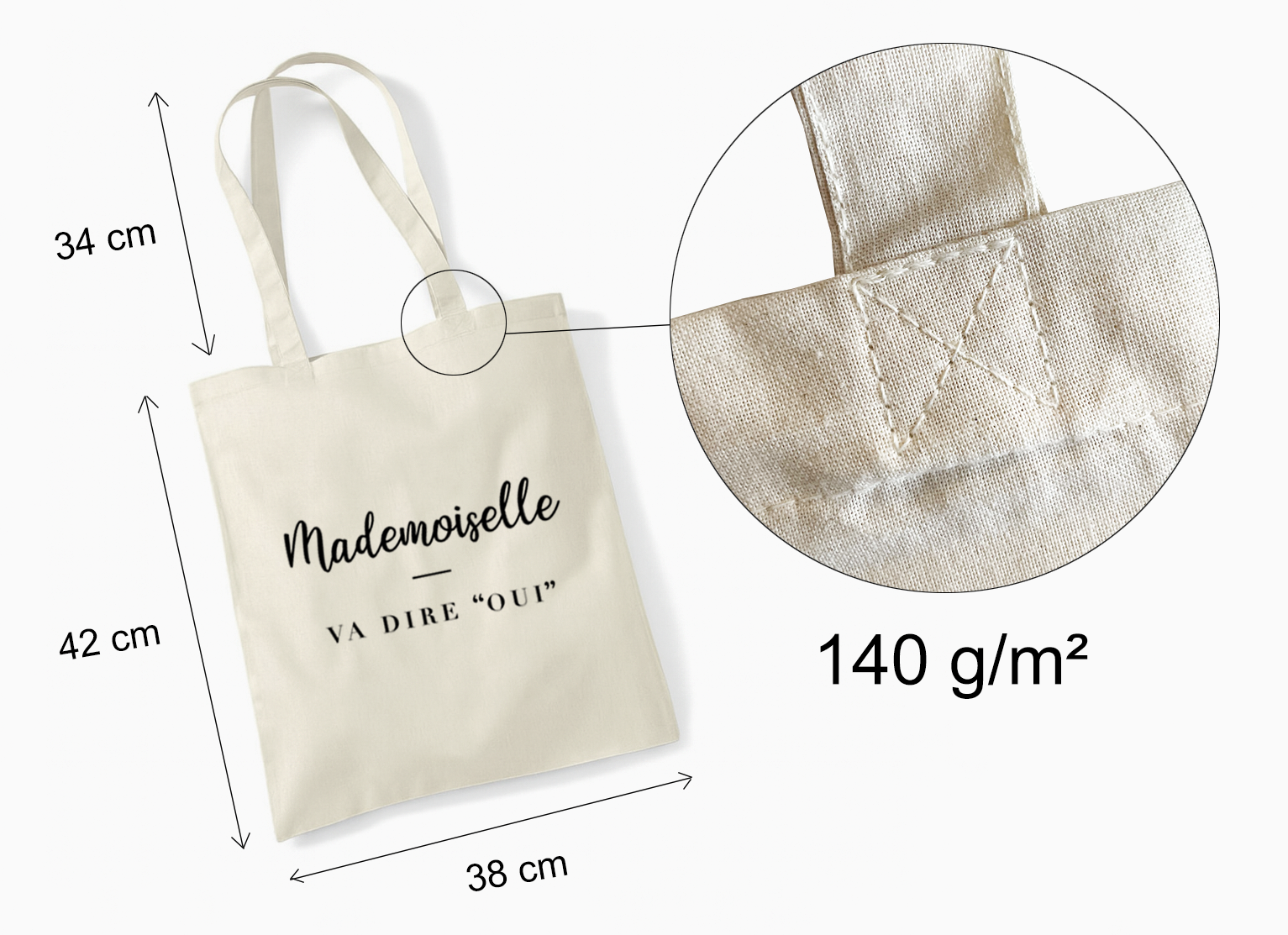 Tote Bag "Mademoiselle va dire Oui" - EVJF & Mariage