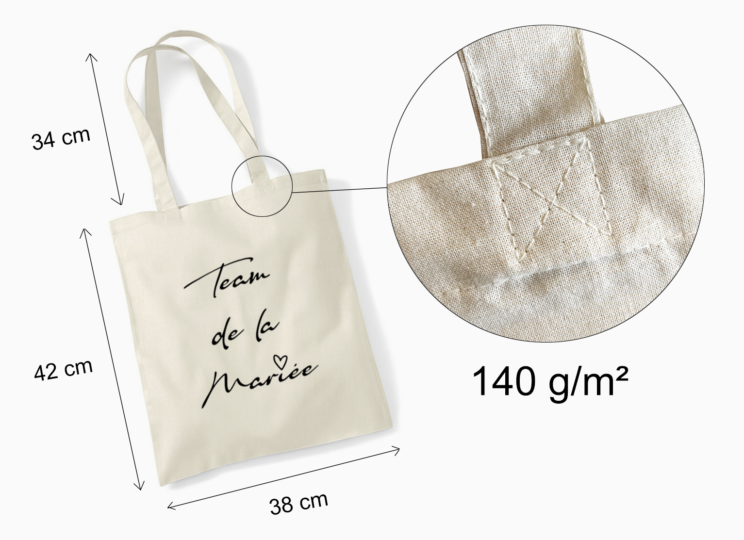 Tote Bag "Team de la mariée" - EVJF & Mariage