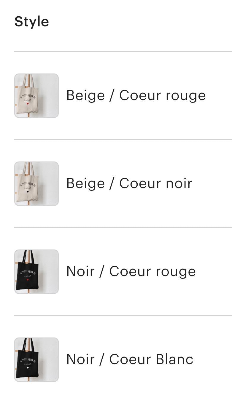 Tote Bag Petit Bazar Personnalisé - Idéal pour Cadeaux !