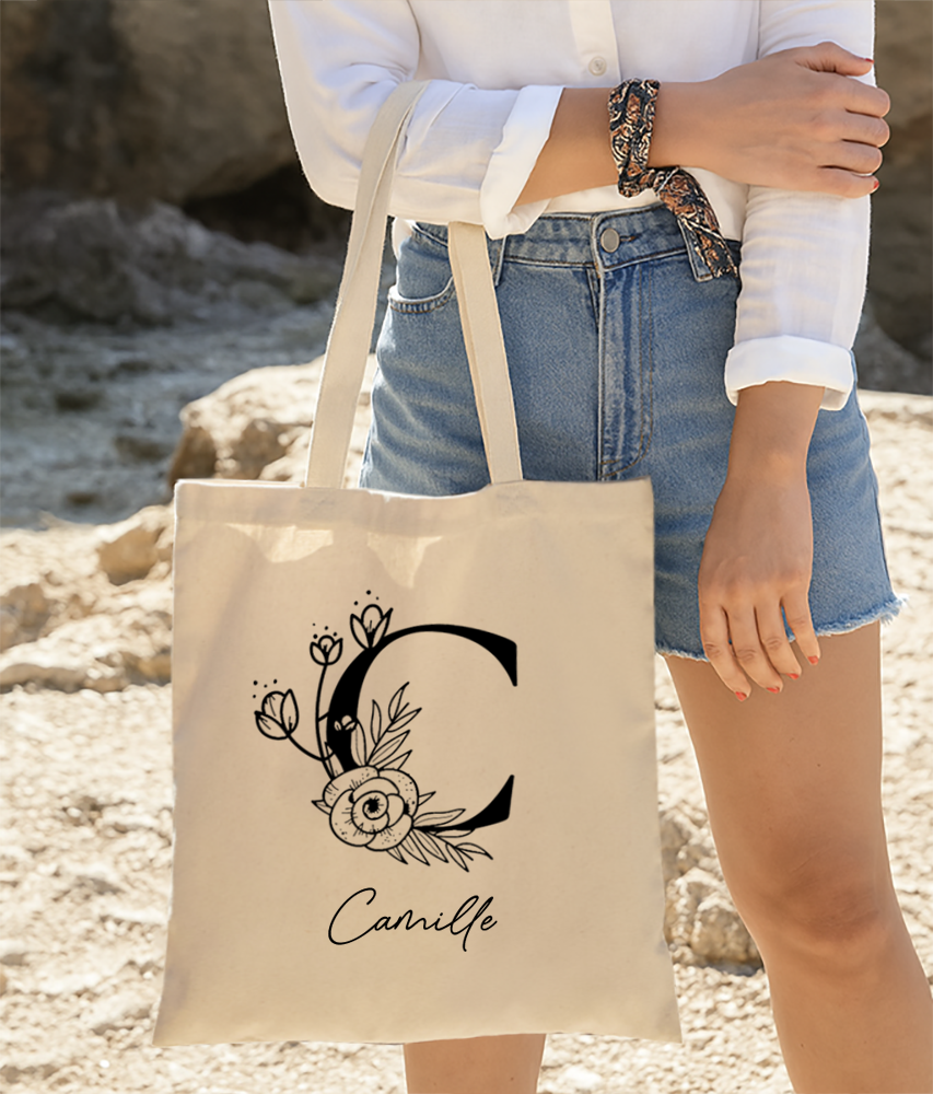 Tote Bag Prénom Personnalisé - Idéal pour Cadeaux !