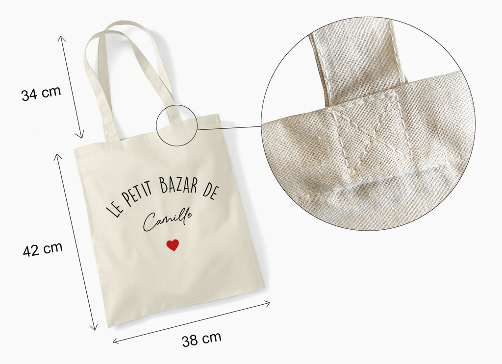 Tote Bag Petit Bazar Personnalisé - Idéal pour Cadeaux !