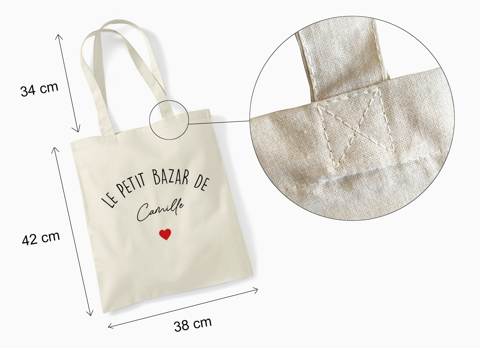 Tote Bag Petit Bazar Personnalisé - Idéal pour Cadeaux !