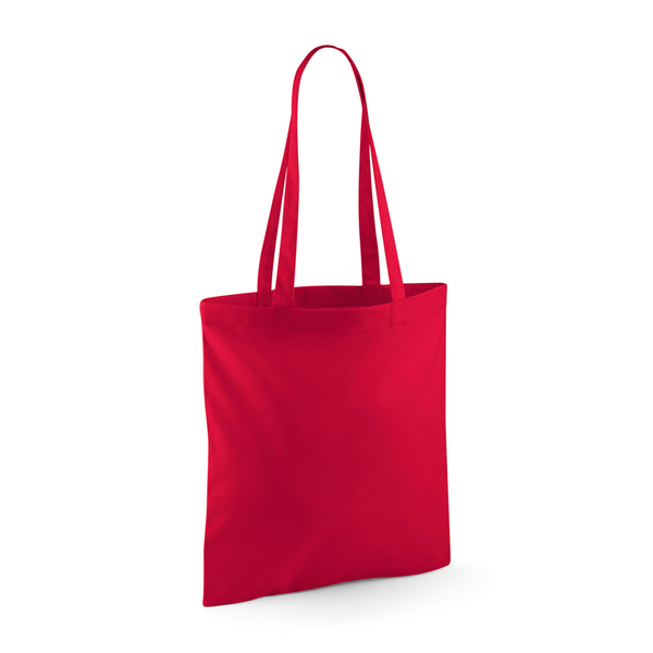 Lot de tote bags vierges rouges en coton 140 g/m² format 38x42 cm personnalisables