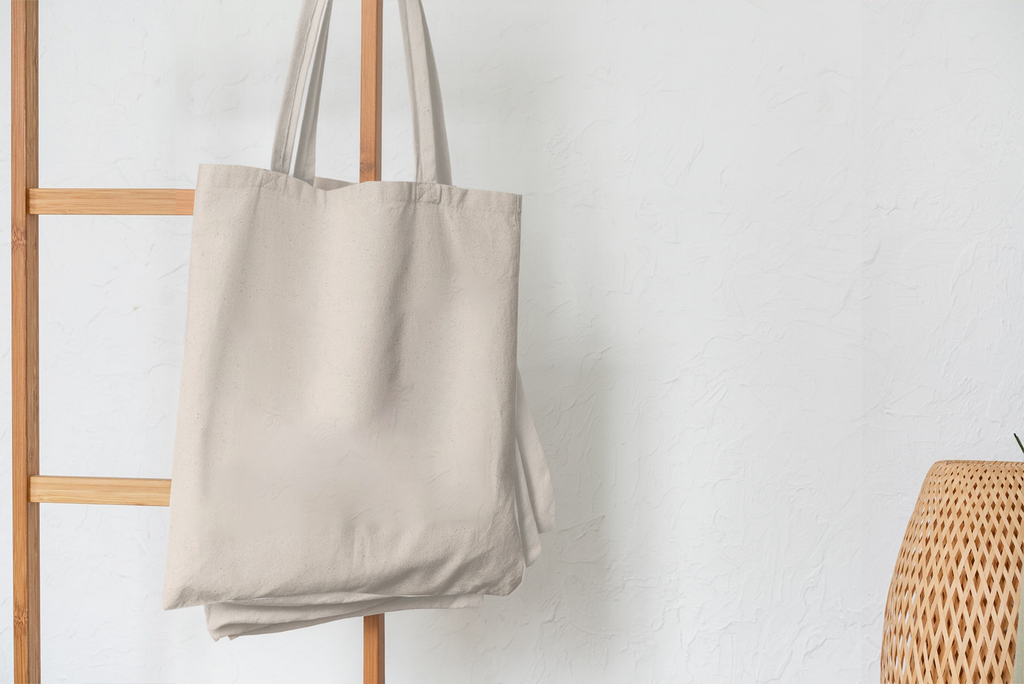 Lot de tote bags vierges naturels en coton 140 g/m² format 38x42 cm personnalisables